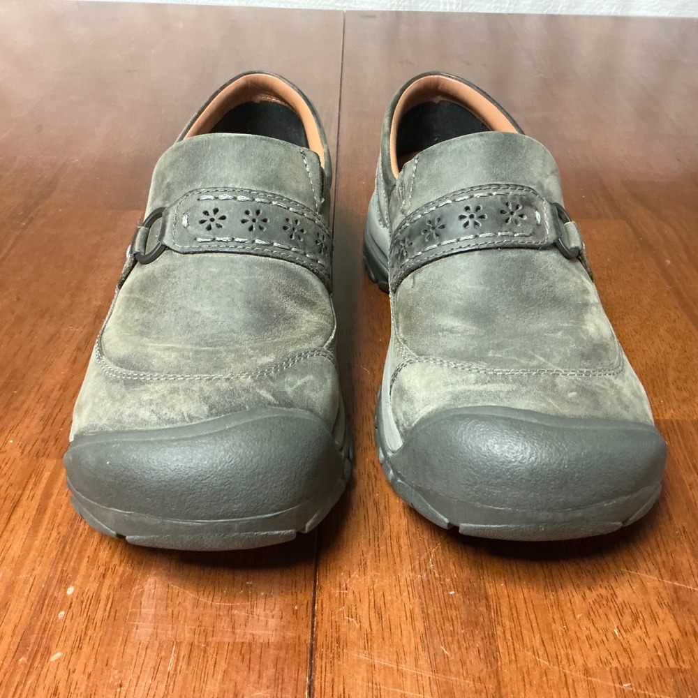 KEEN Presidio II Mule Womens 10 Gray Nubuck Leather Slip On Clog Shoes 1020486 - Picture 8 of 9